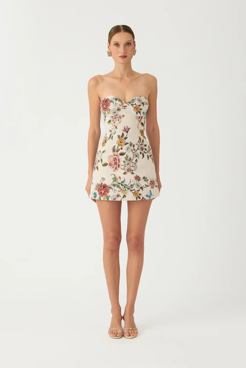 Sau Lee Maria Brocade Mini Dress