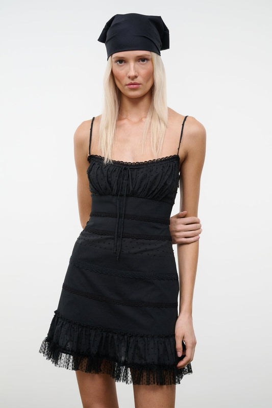 STAUD Halie Mini Dress - Black
