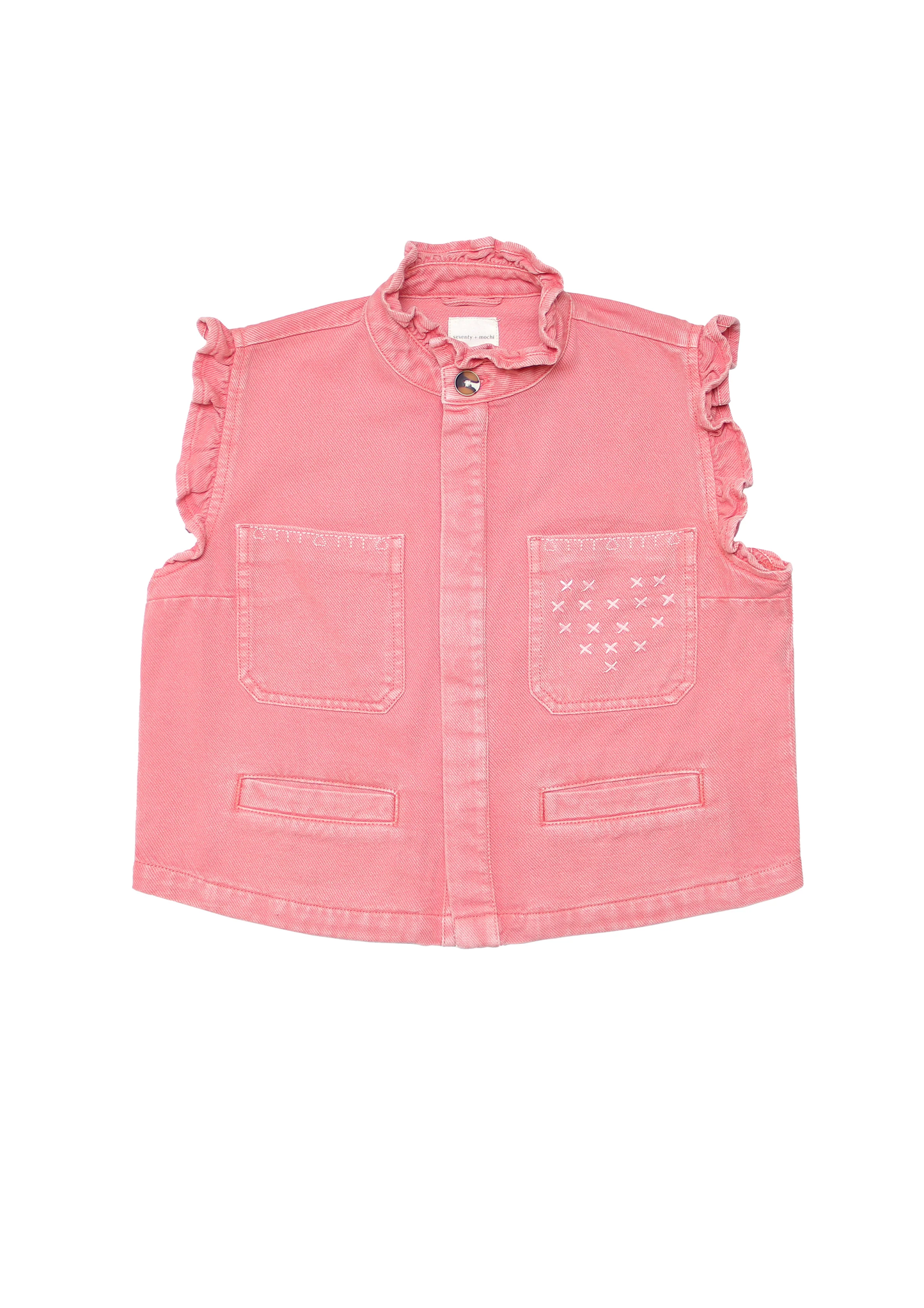 Seventy + Mochi Dear Pablo Vest in Mineral Red