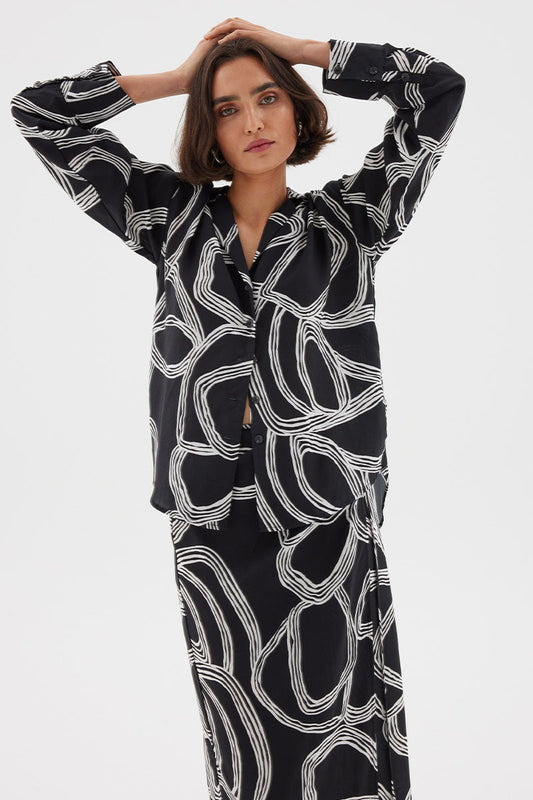 SOVERE SGRAFFITO SHIRT - BLACK