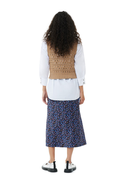 Ganni Cotton Rope Short Vest - Brown