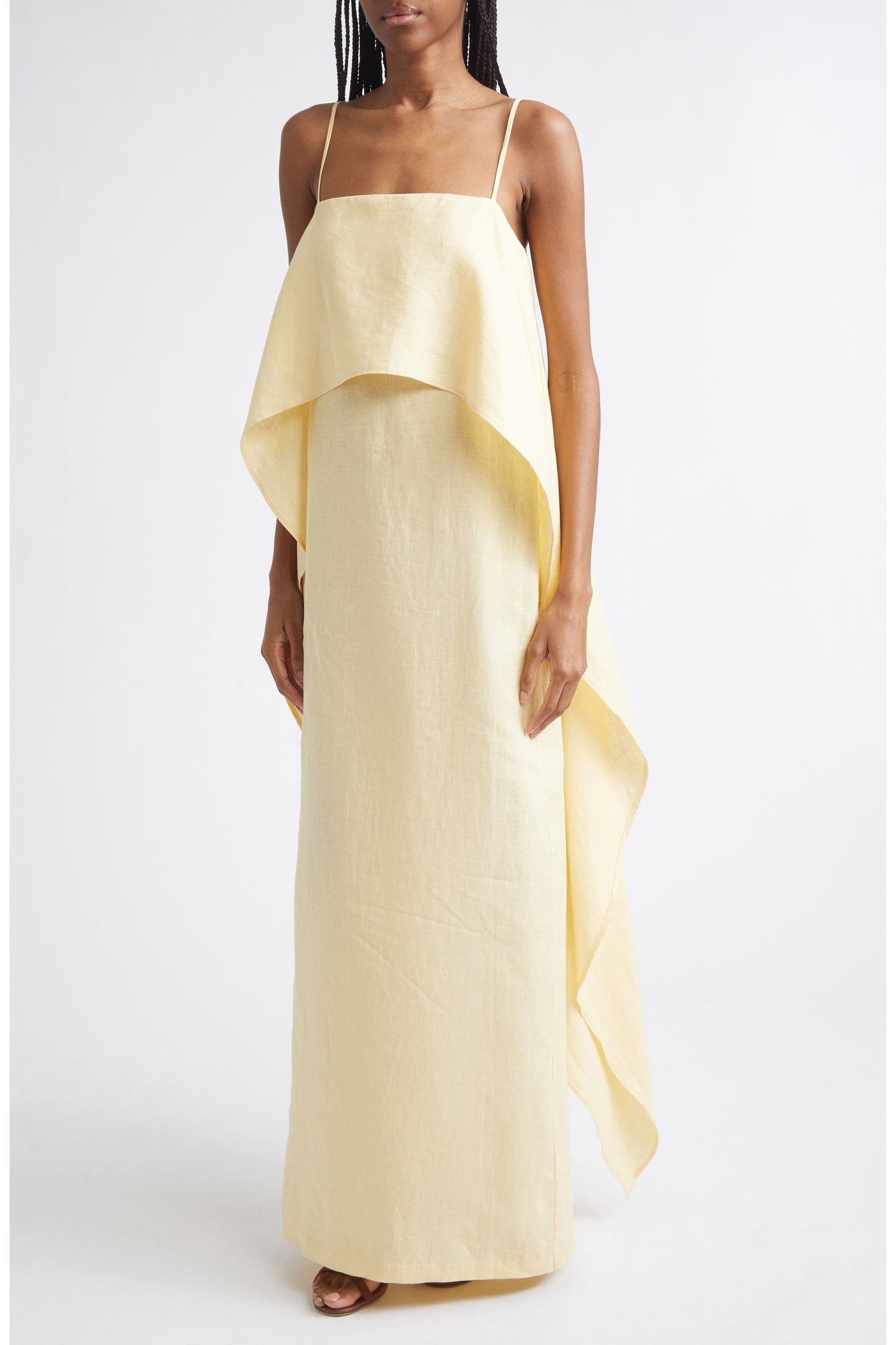 STAUD Valencia Linen Dress - Butter