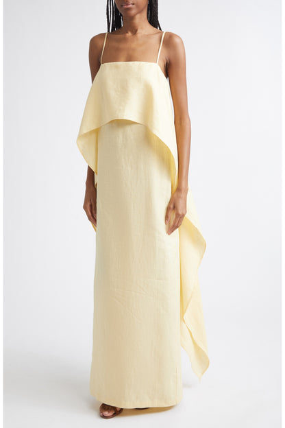 STAUD Valencia Linen Dress - Butter