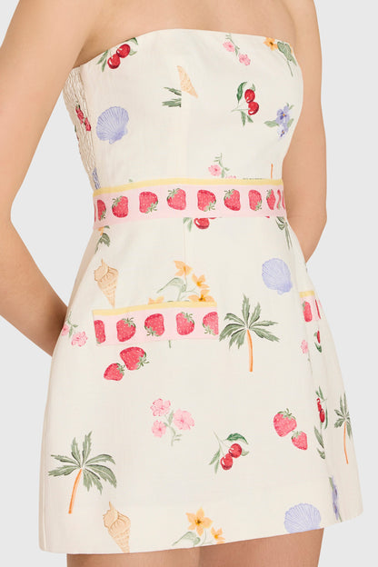 Amanda Uprichard Bethany Romper in Boardwalk