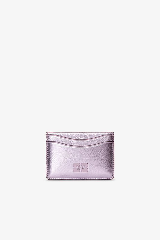 PINK METALLIC GANNI BOU CARD HOLDER