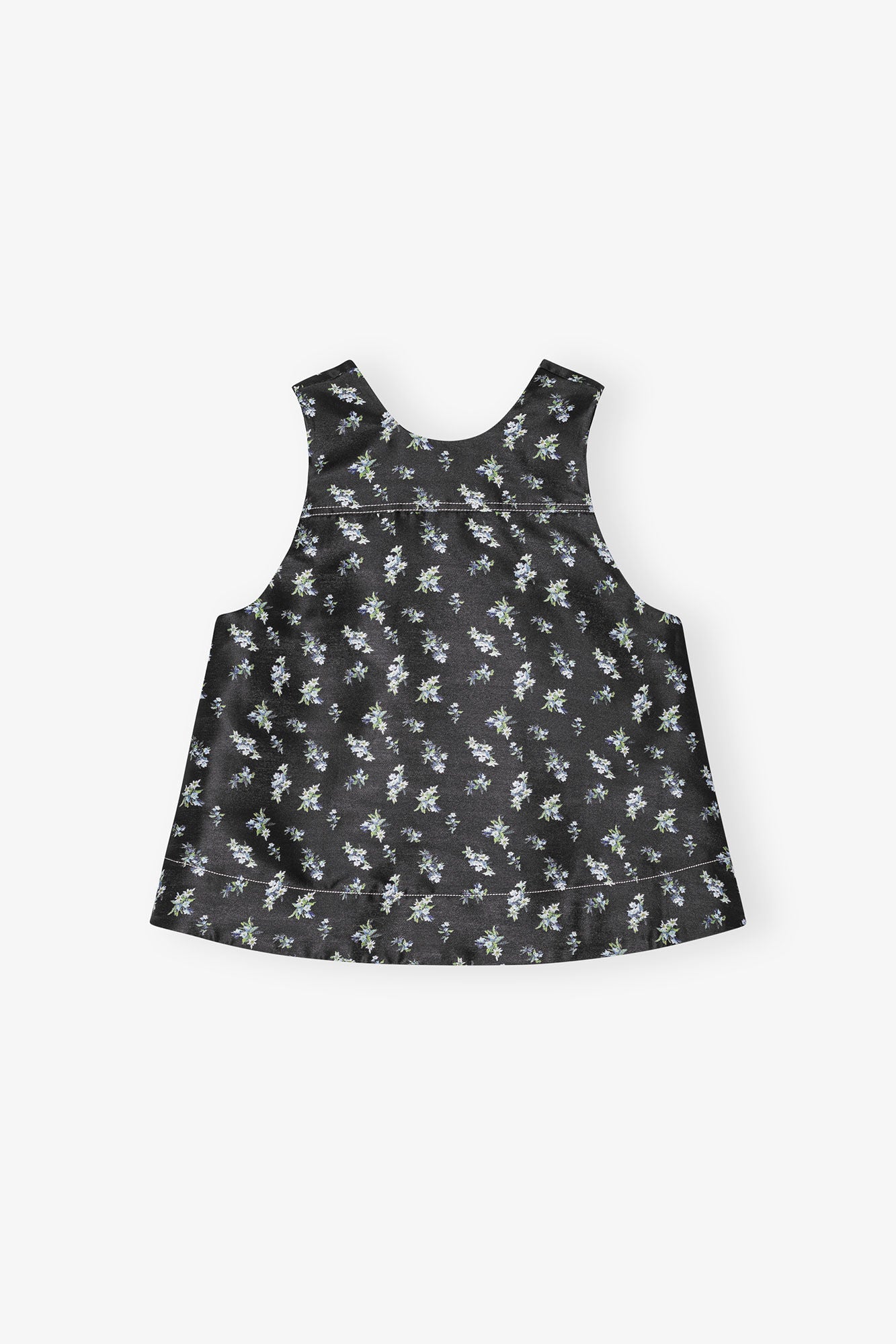 Ganni FLORAL JACQUARD SLEEVELESS TOP
