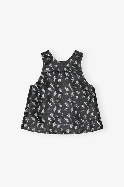 Ganni FLORAL JACQUARD SLEEVELESS TOP