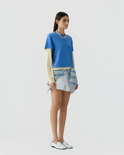 Guest in Residence Layer Tee - Delft Blue/Butter