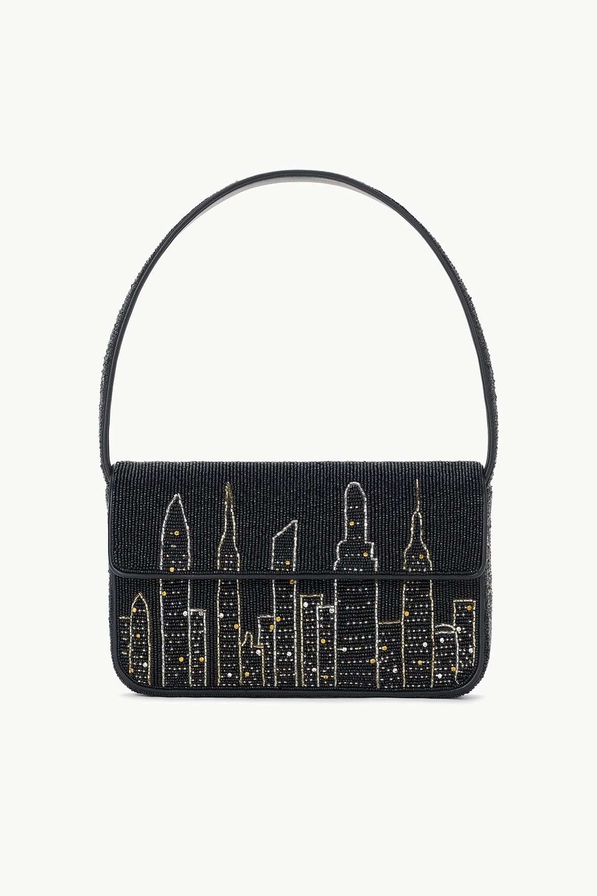 Staud Tommy Beaded Bag NYC Skyline