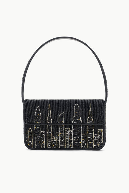 Staud Tommy Beaded Bag NYC Skyline