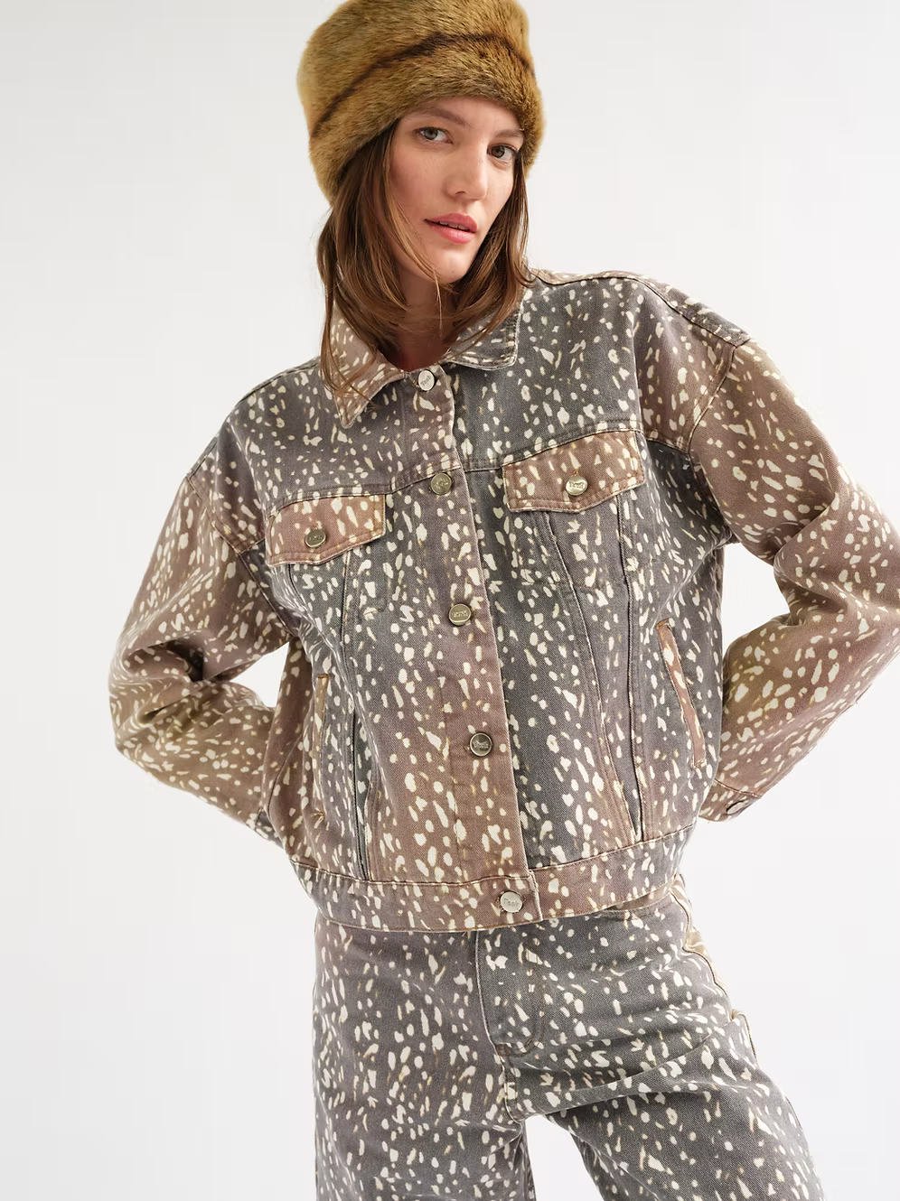 Tach Munar Printed Denim Jacket