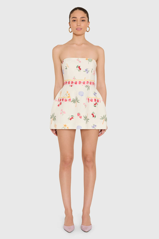 Amanda Uprichard Bethany Romper in Boardwalk