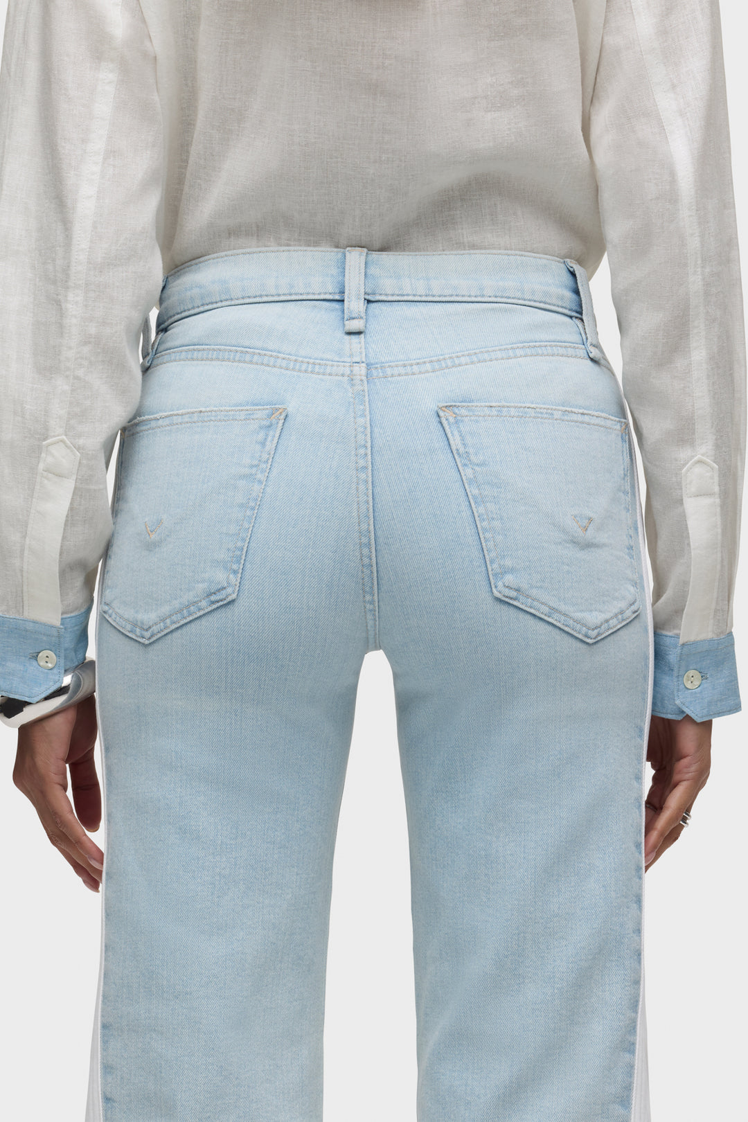HUDSON Rosie Wide Leg Jeans - Ice Out