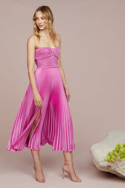 AMUR HARDEN PLEATED STRAPLESS MINI