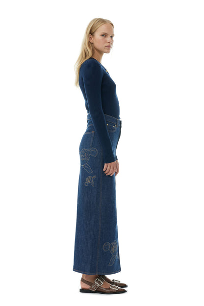 Ganni Mini Ribbed Merino Cardigan