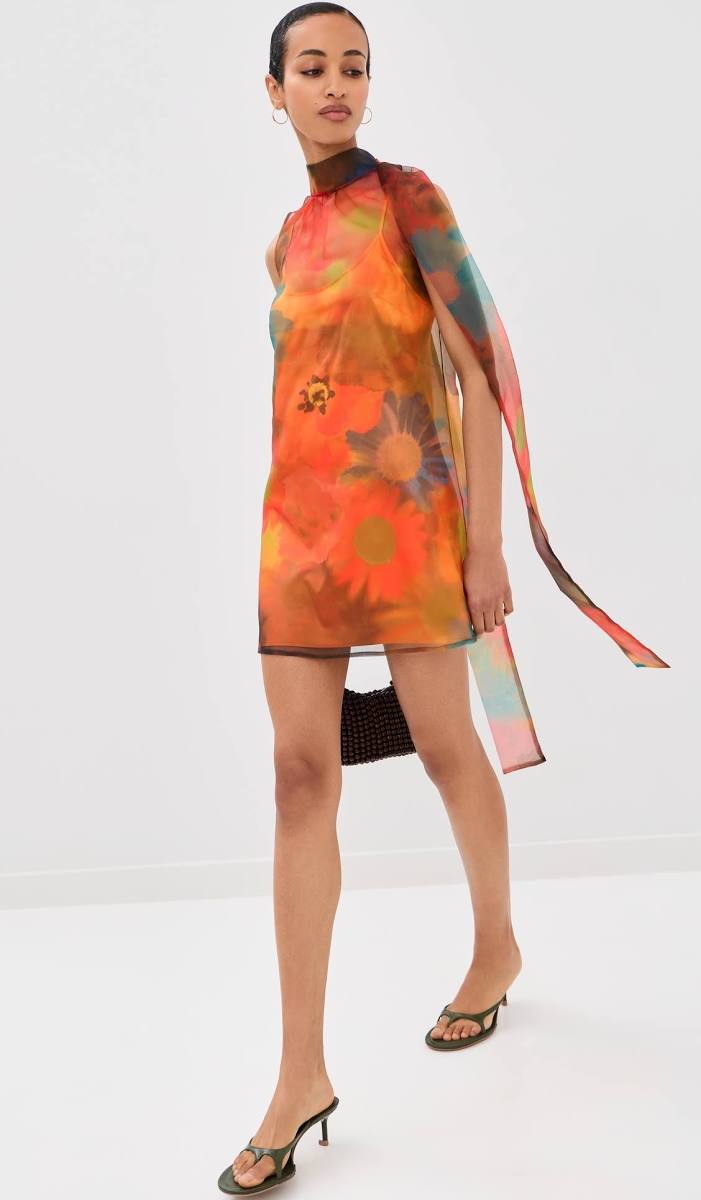 STAUD Albee Mini Dress - Superbloom