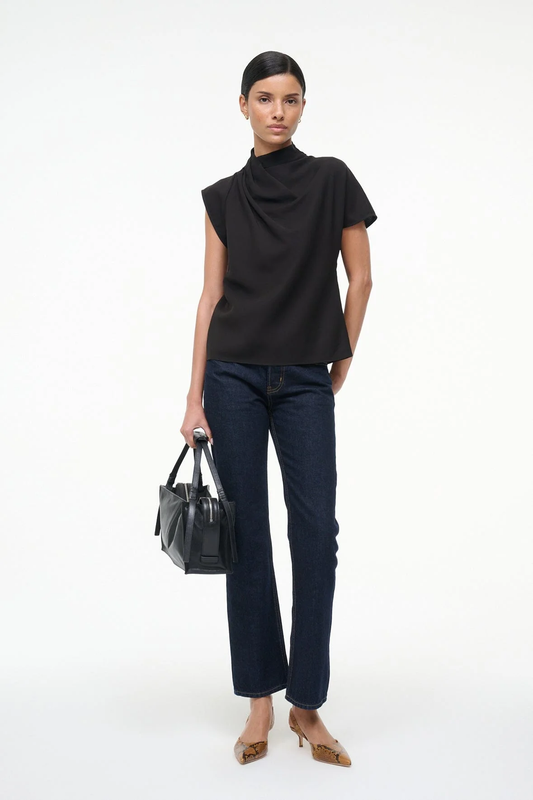 STAUD Davina Top Black
