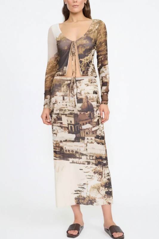 STAUD Porta Skirt - Cliffside