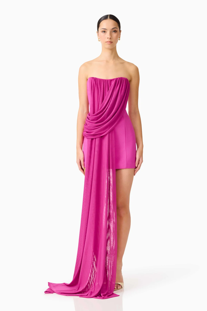 ELLIATT Chantal Pink Asymmetrical Mini dress