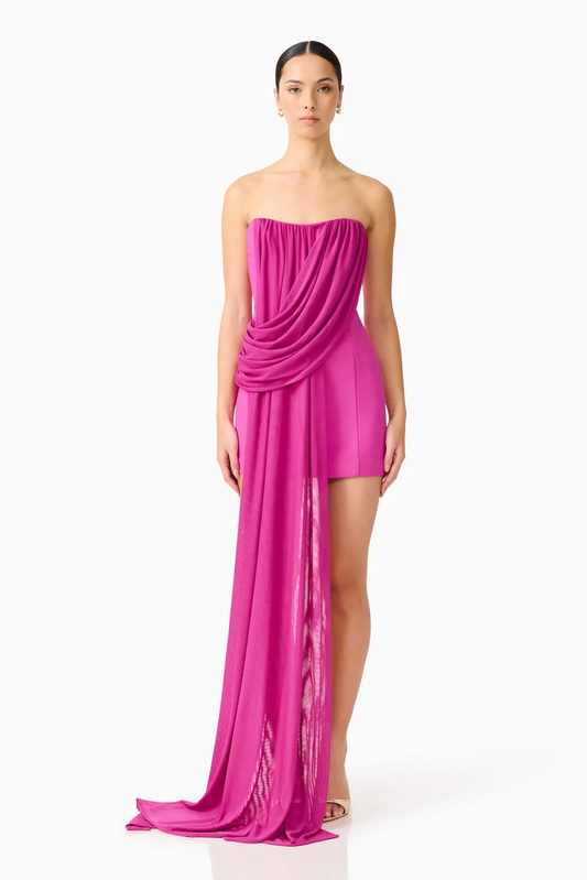 ELLIATT Chantal Pink Asymmetrical Mini dress