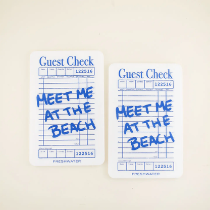 Meet Me Guest Check Xl Coaster