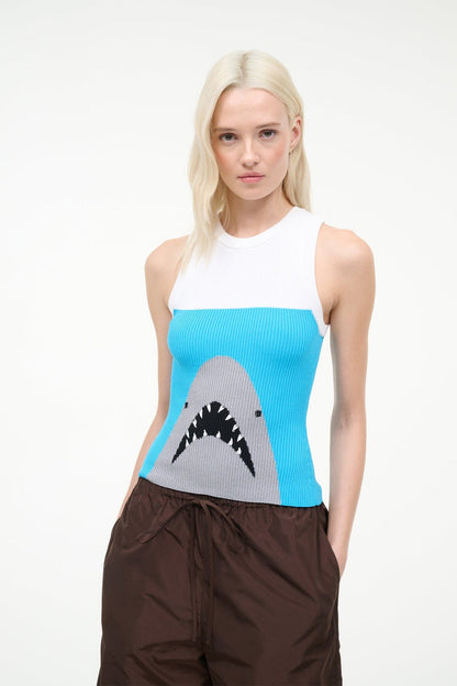STAUD Malia Tank Great White