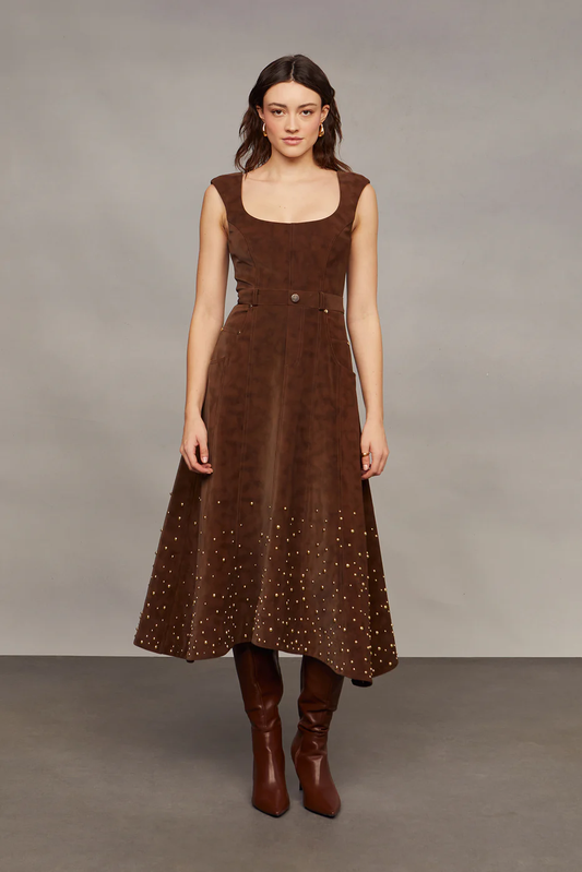 Amur Kenny Suede Studded Midi