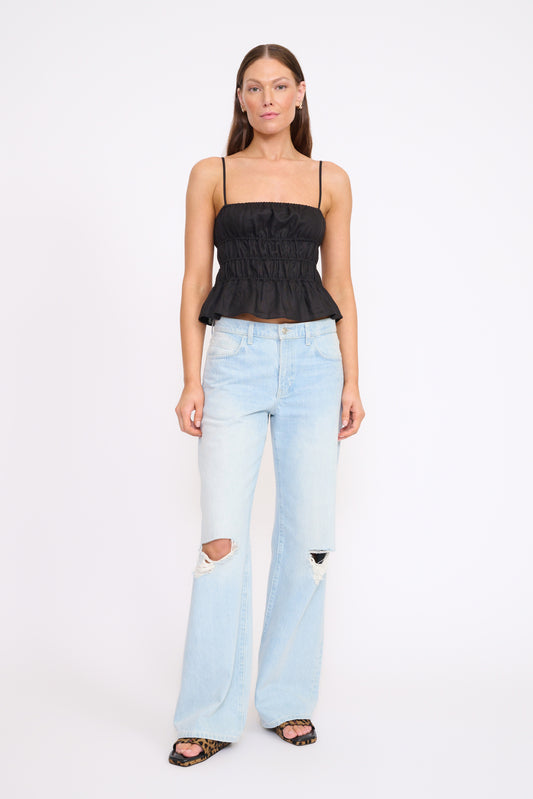 Staud Ayla Linen Tank