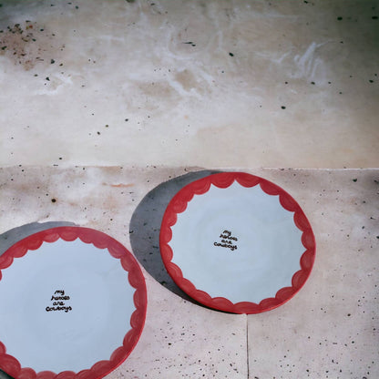 "My Heroes Are Cowboys" Dessert Plates/Set of Two