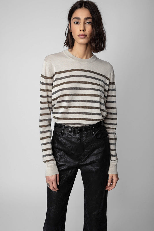 Lurex Striped Sweater