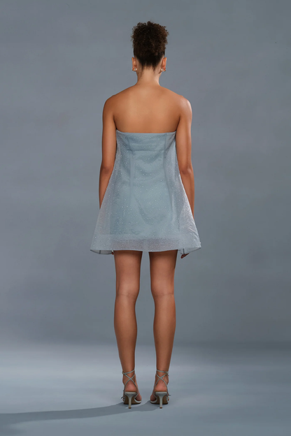 AMUR Nerida Mini Dress in Cumulus