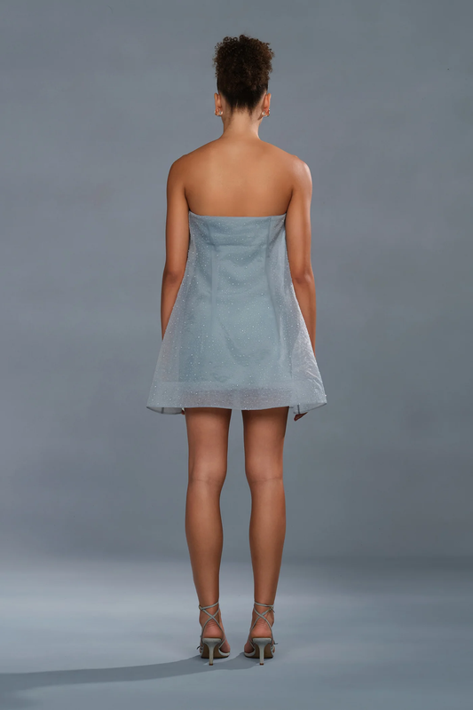 AMUR Nerida Mini Dress in Cumulus