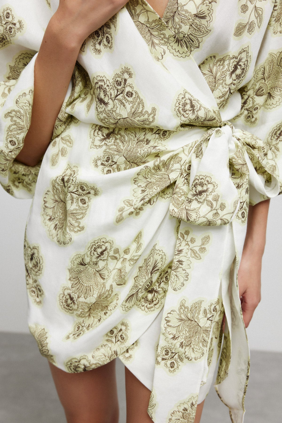kenna silk dress L'AGENCE Kenna Silk Dress In Ivory