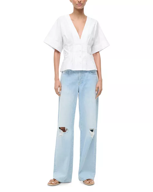 STAUD Elle Top - white