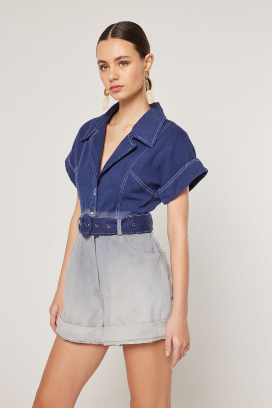 Elliatt Leto Playsuit - Navy Ombre