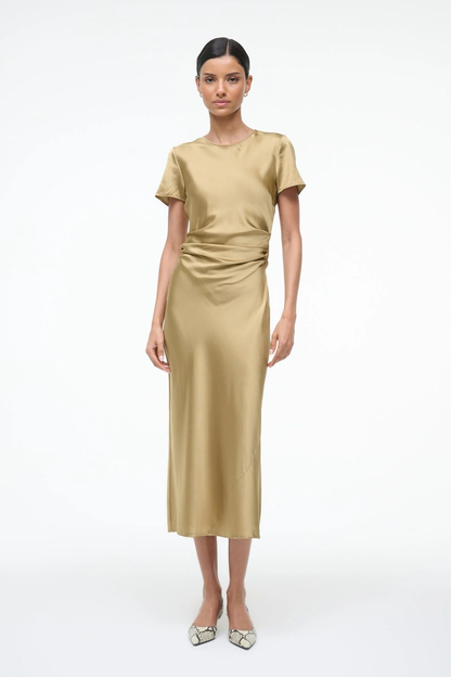 STAUD Marcel Silk Dress