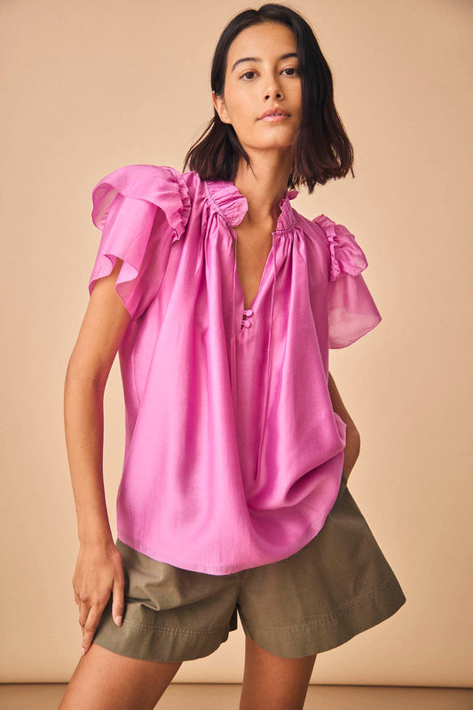 HUNTER BELL MILLIE TOP - MAGENTA