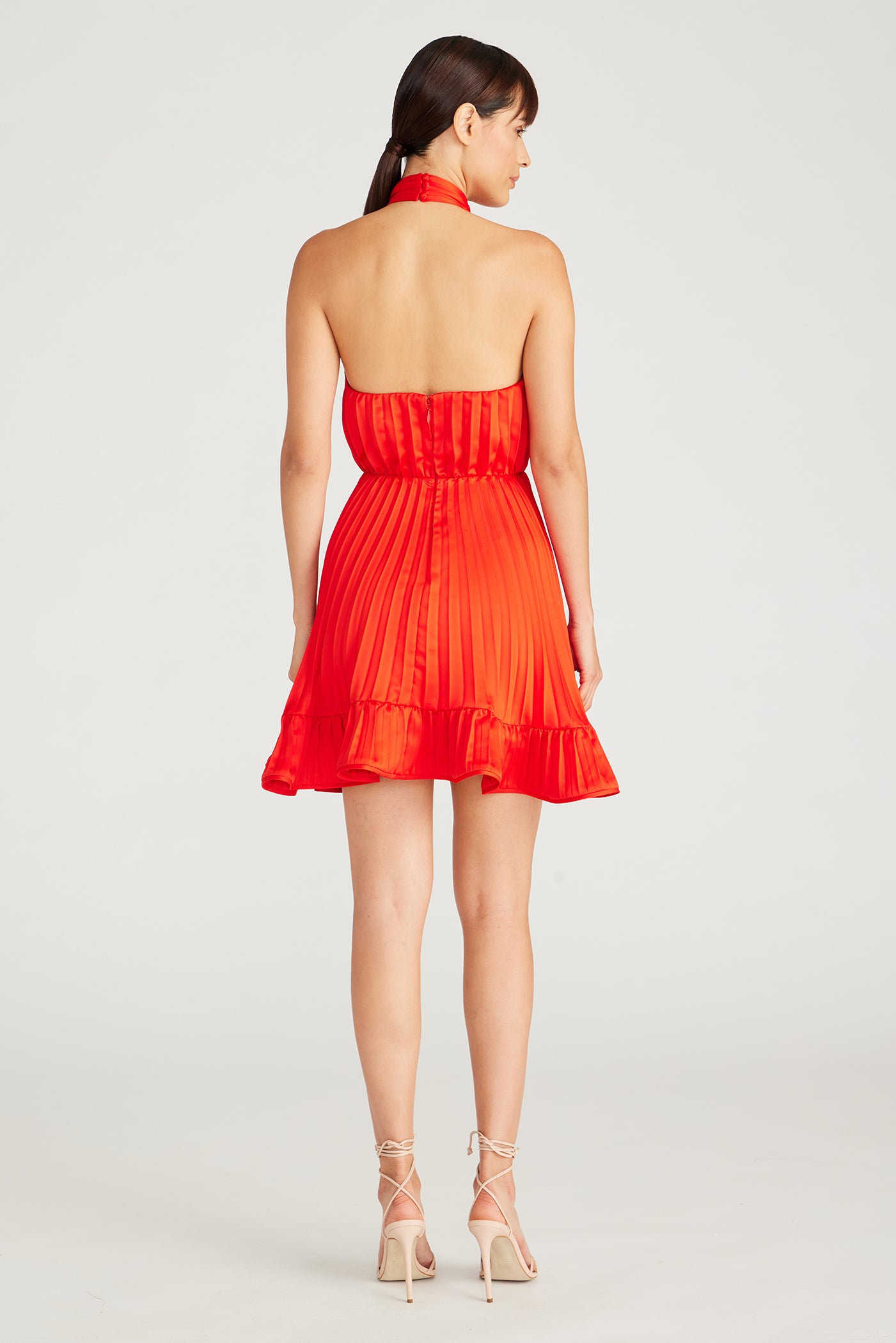 Amur Amiri Pleated Halter Mini
