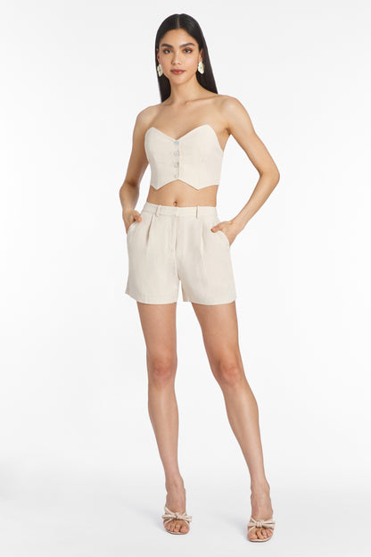 Amanda Uprichard Wallace Shorts in Linen