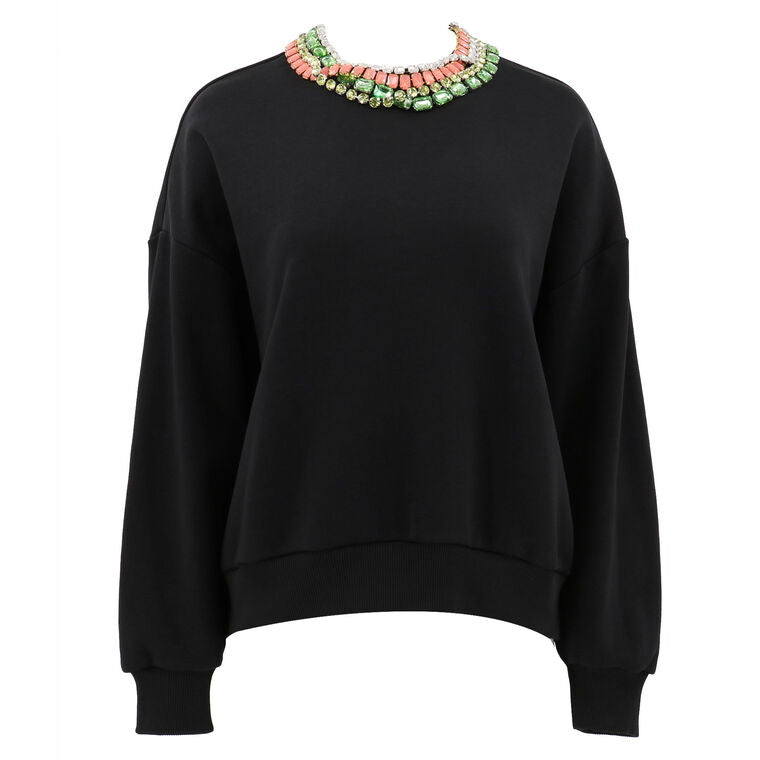 Cinq a Sept Chunky Rhinestone Brandy Pullover