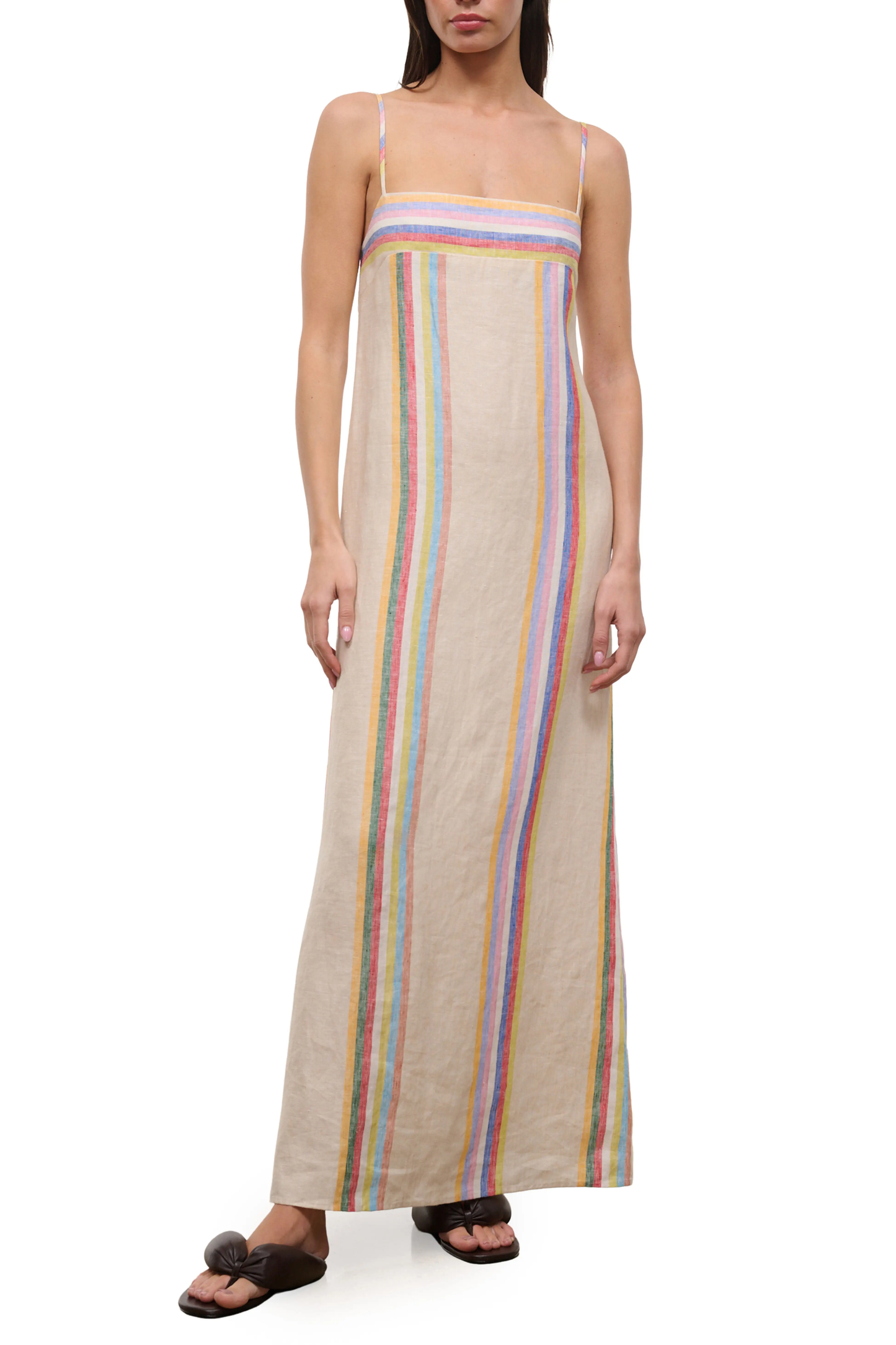 STAUD Laura Linen Maxi Dress