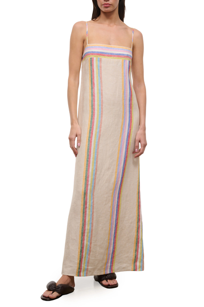STAUD Laura Linen Maxi Dress