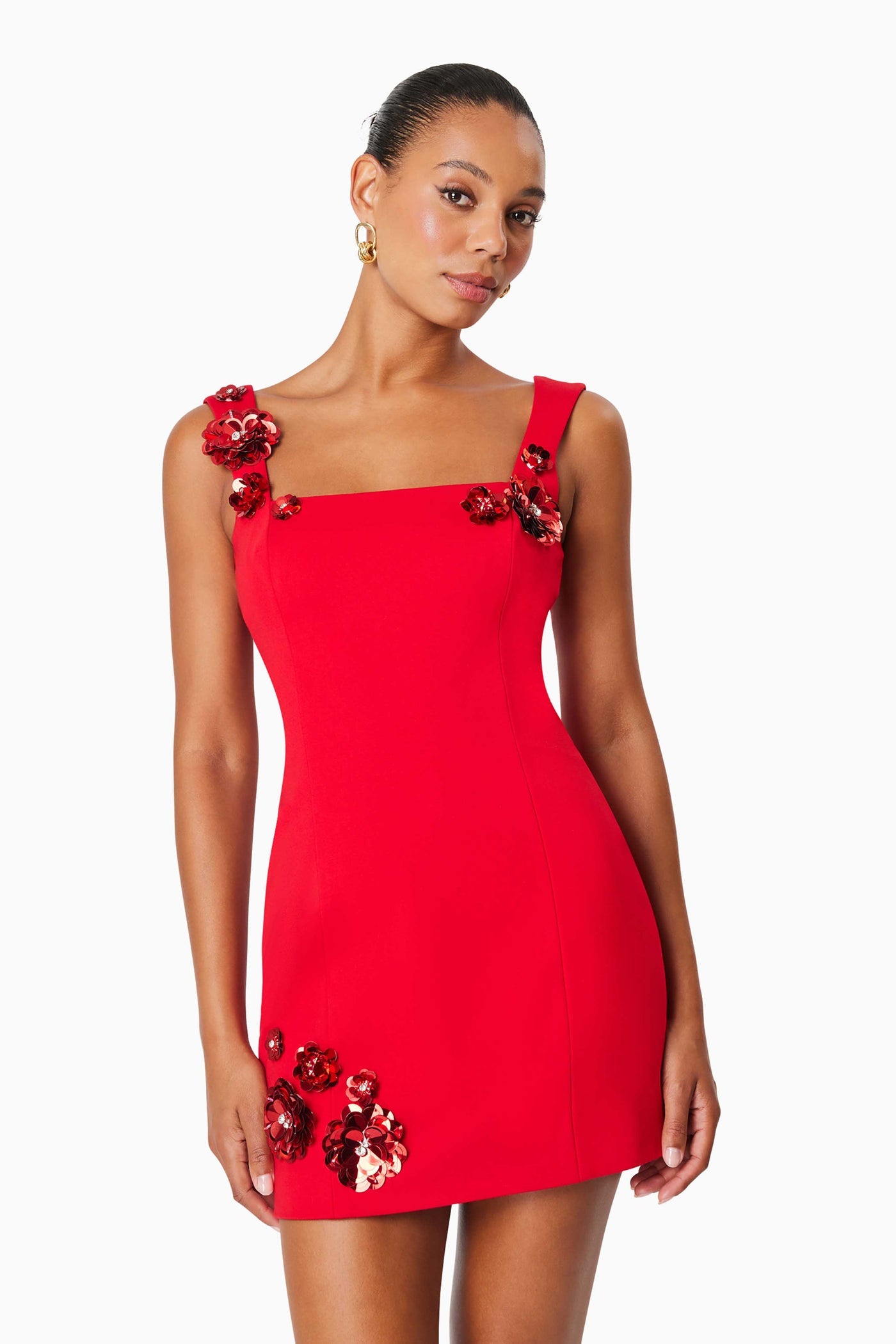 emma party dress Emma by Velvi, Ruched Sequin Short Dress Fuchsia / Large