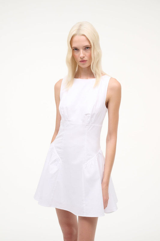 STAUD Gwen Mini Dress - White