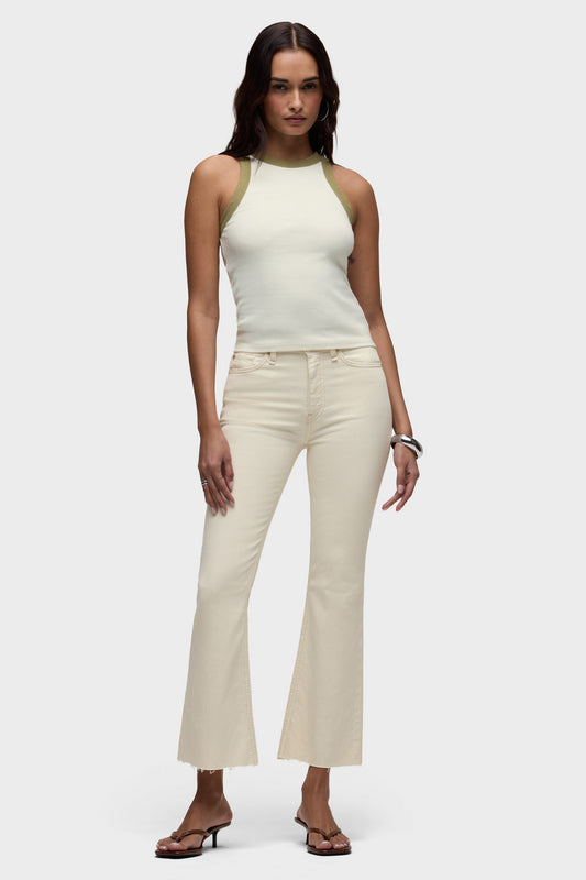 HUDSON Barbara High Rise Bootcut Crop Jeans - Ecru