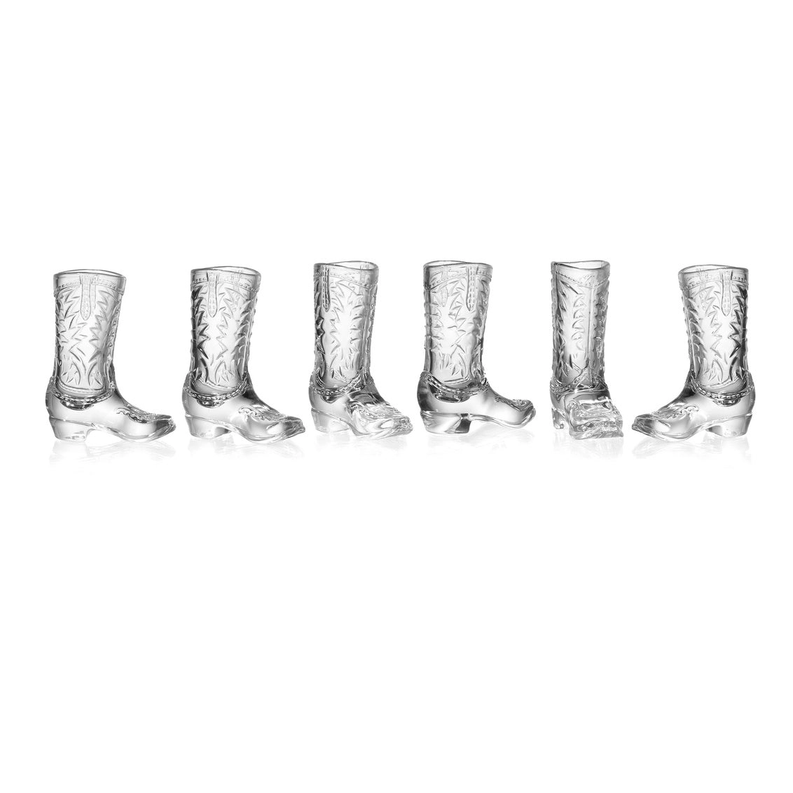Whiskey & Rye Cowboy Boot Shot Glass, Set of 6