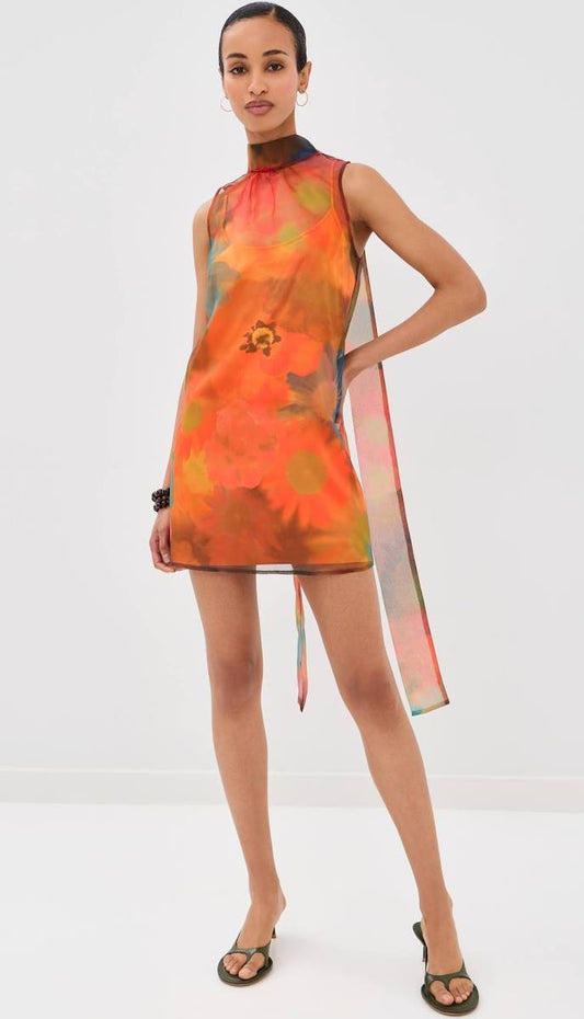 STAUD Albee Mini Dress - Superbloom