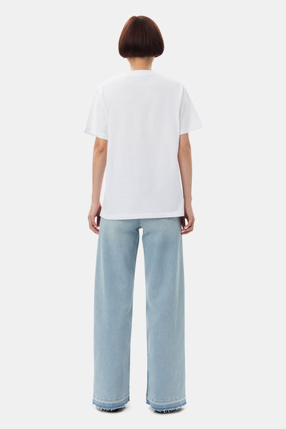 Ganni RELAXED PEACH T-SHIRT