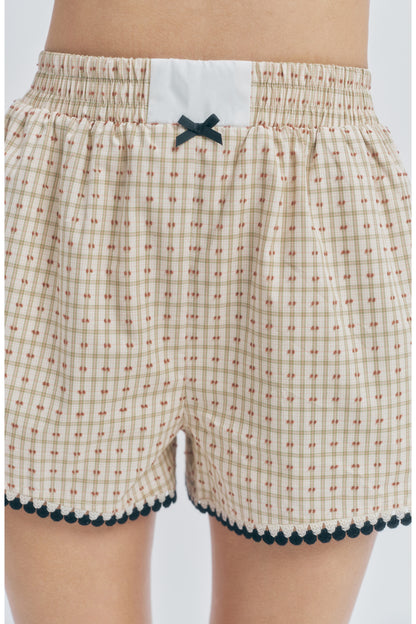 MAUDE CLUB Penny Plaid Shorts