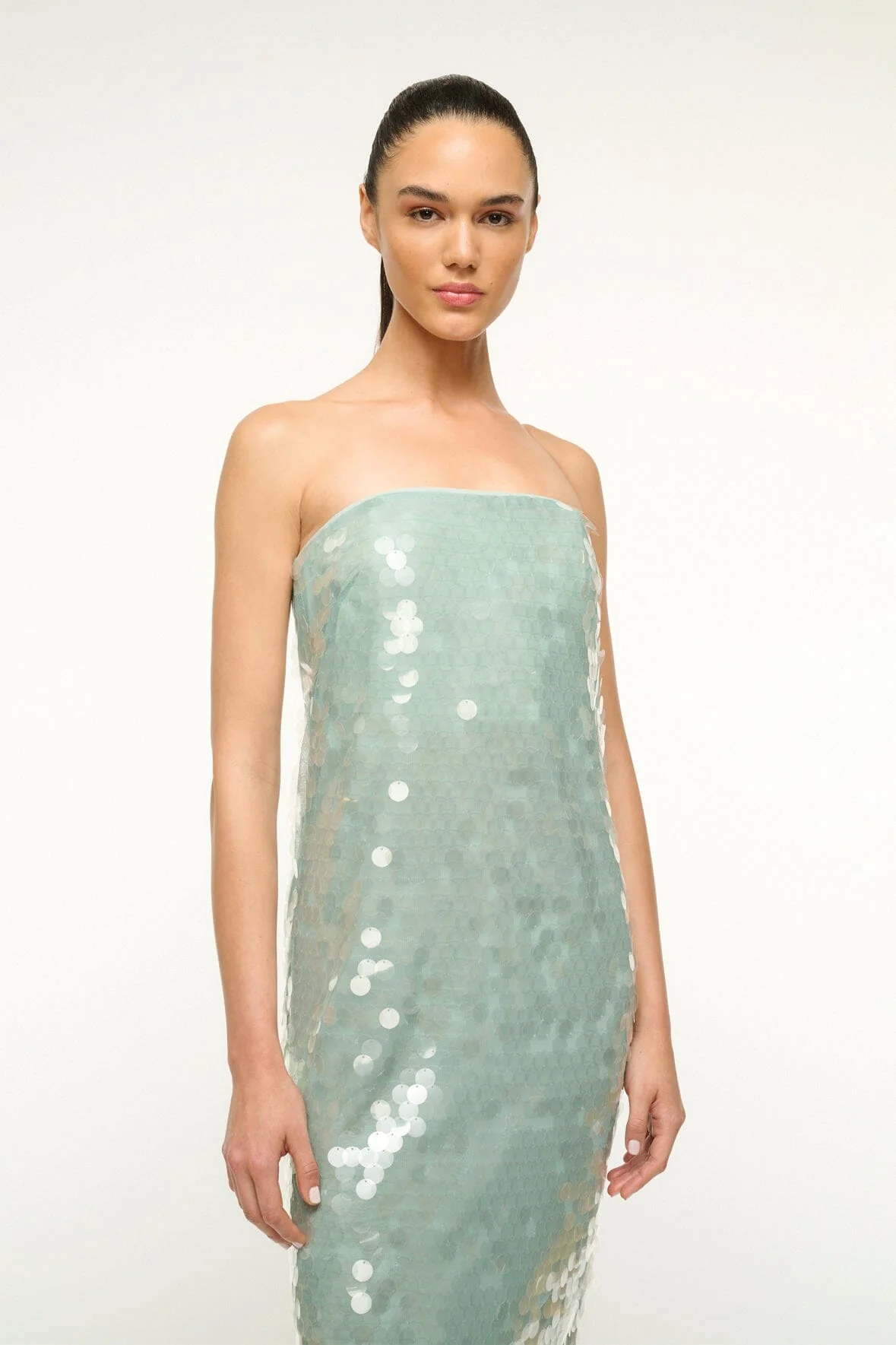staud casey sequin dress MODA OPERANDI: STAUD Casey Strapless Sequined Maxi Dress